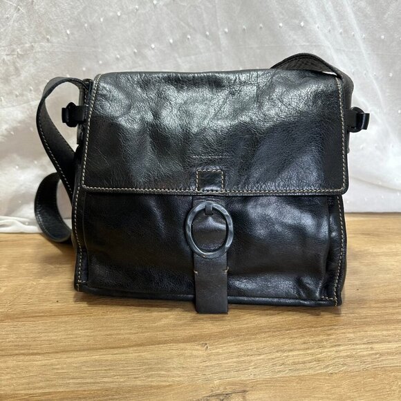 Francesco Biasia Black Leather Shoulder Handbag